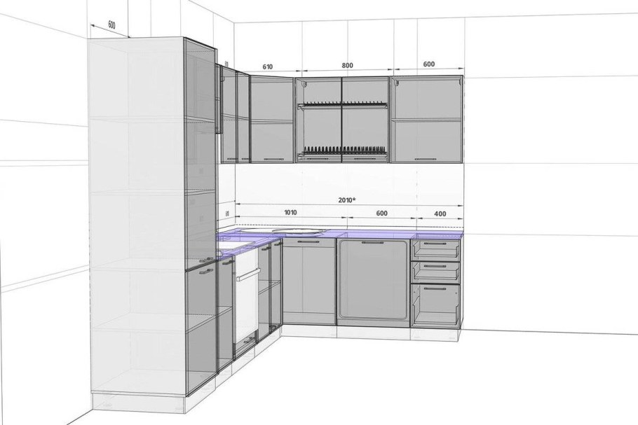 Модульный кухонный гарнитур Барселона