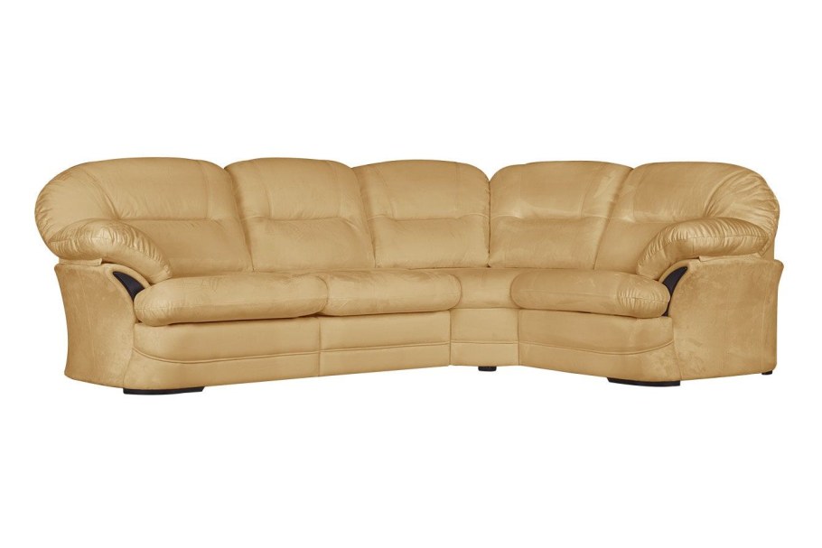 Диван угловой Эмир-п микровельвет бежевый