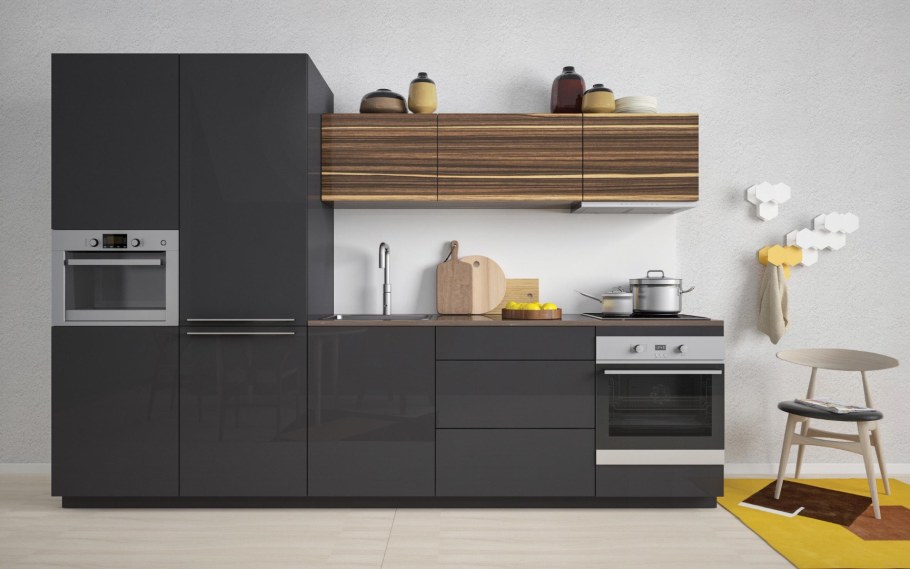 Кухня в антрацитовом цвете
