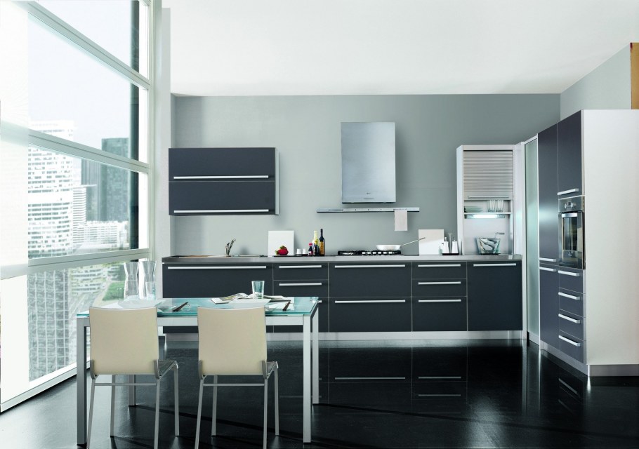 Кухня Мокка (дуб фактурный антрацит)