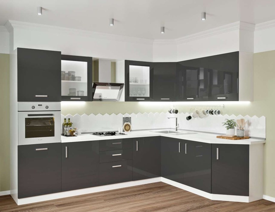 Кухня цвета антрацит