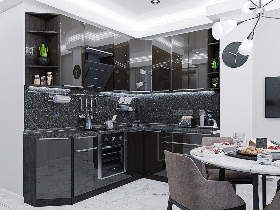 Кунгсбакка кухня икеа антрацит