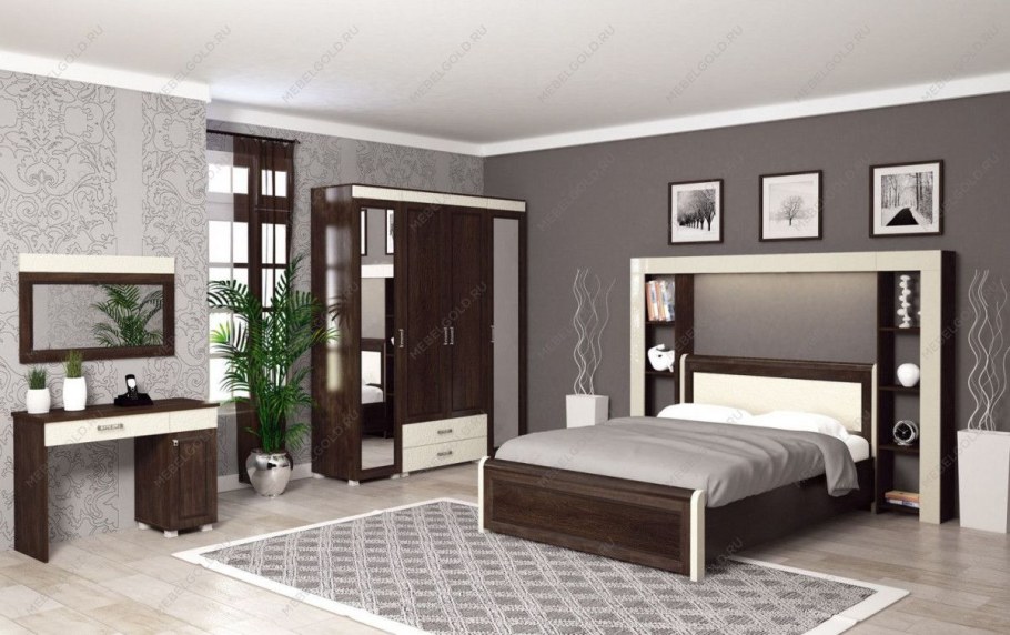 Гарнитур Кинг сайз спальный черный