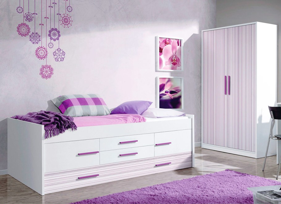 Белая мебель в детскую комнату для подростка