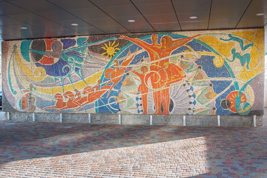Монументальная живопись мозаика СССР метро