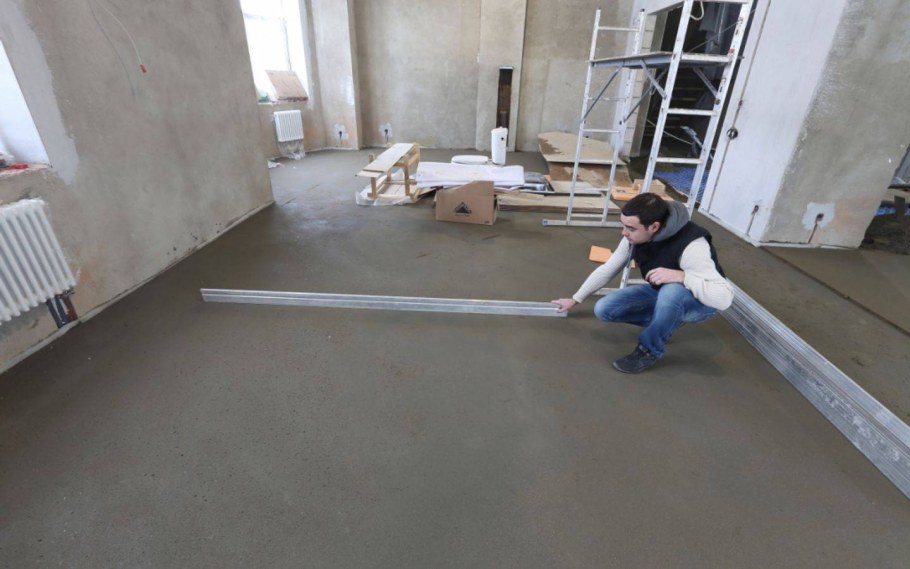 Стяжка пола 100 мм технология