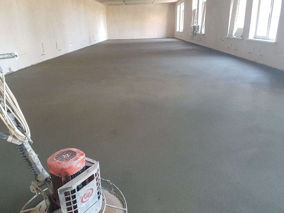 Схема бетонного пола по грунту с теплоизоляцией