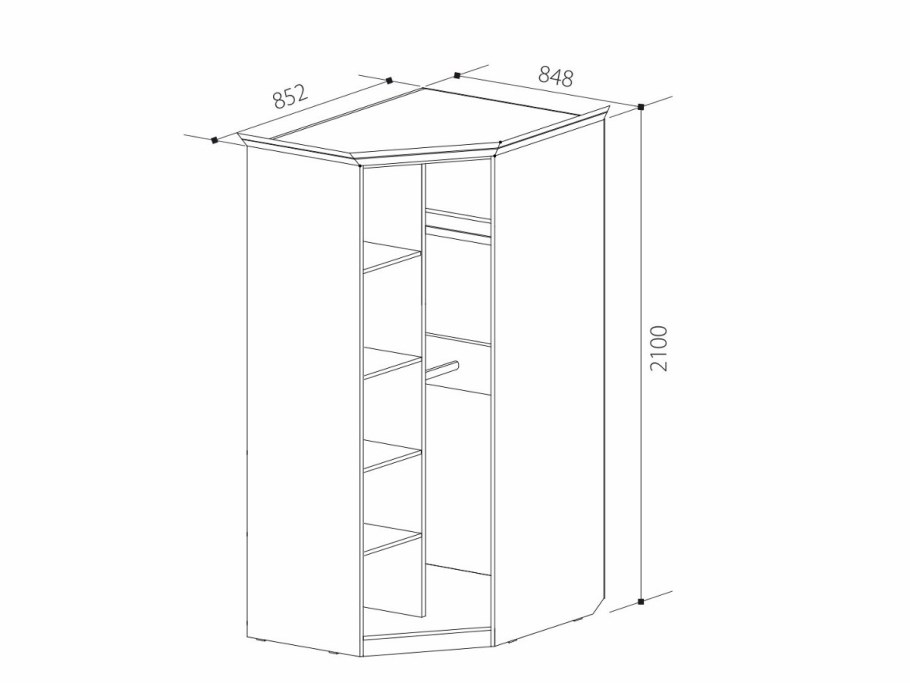 Шкаф угловой Амелия м24