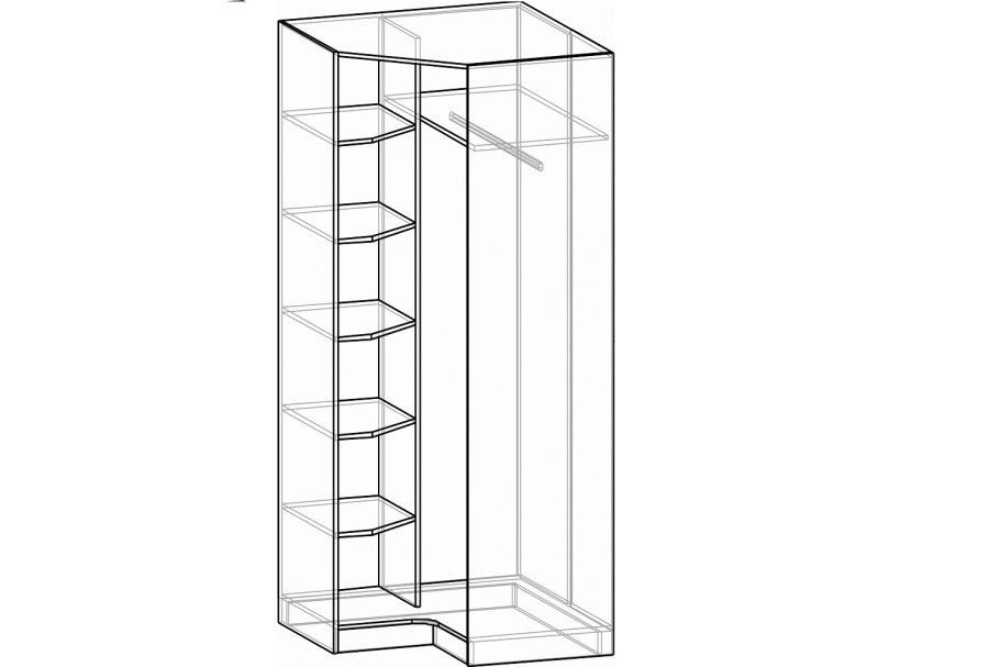 Шкаф угловой 900*900*2100