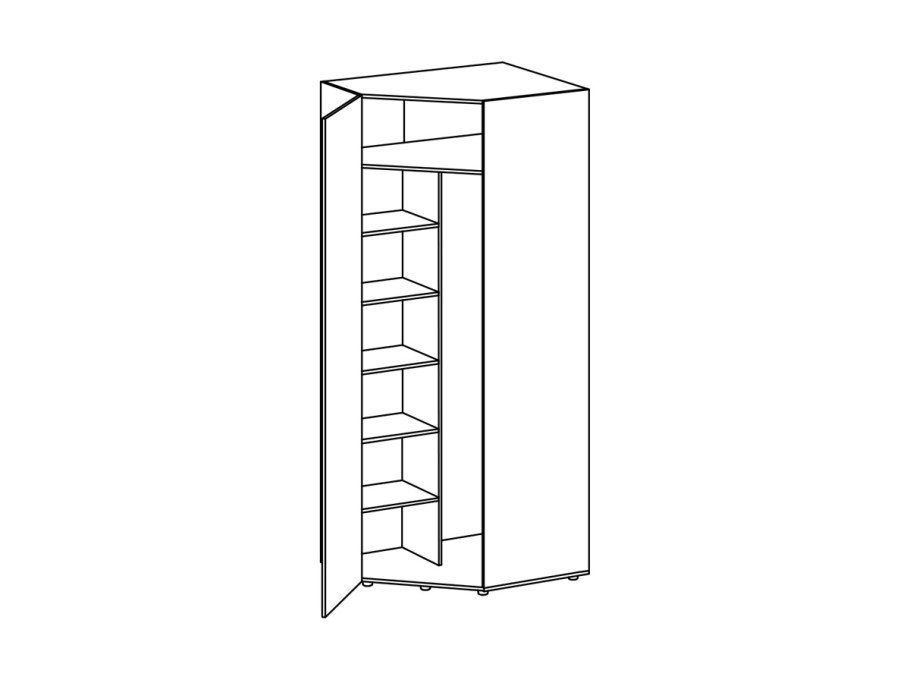 Шкаф Глэдис м23 шимо светлый / белый