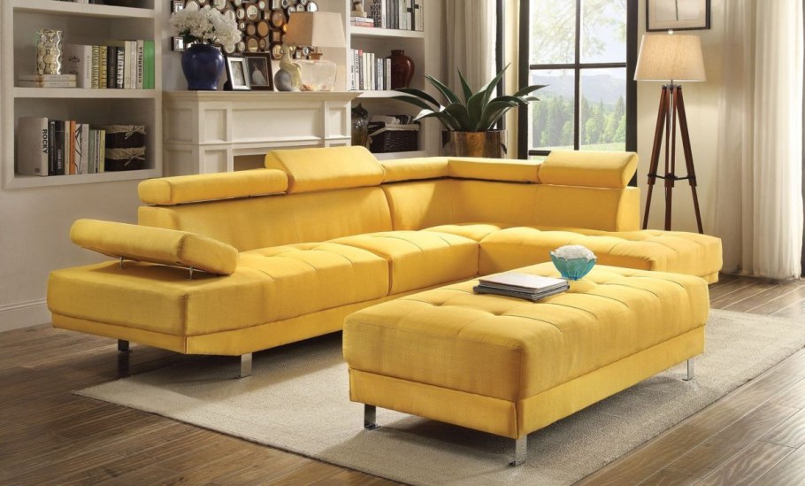 Горчичный диван икеа