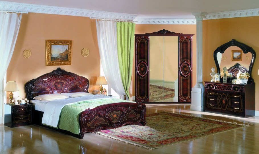 Спальня роза махонь Интердизайн
