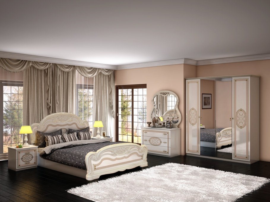 Спальня роза орех Интердизайн