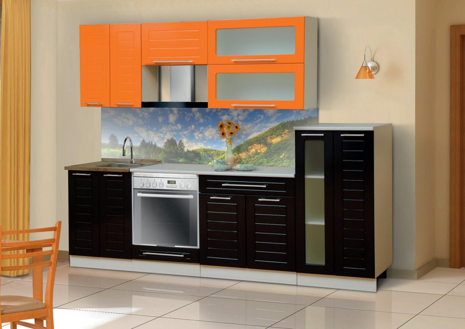 Кухонный гарнитур с радиусными фасадами