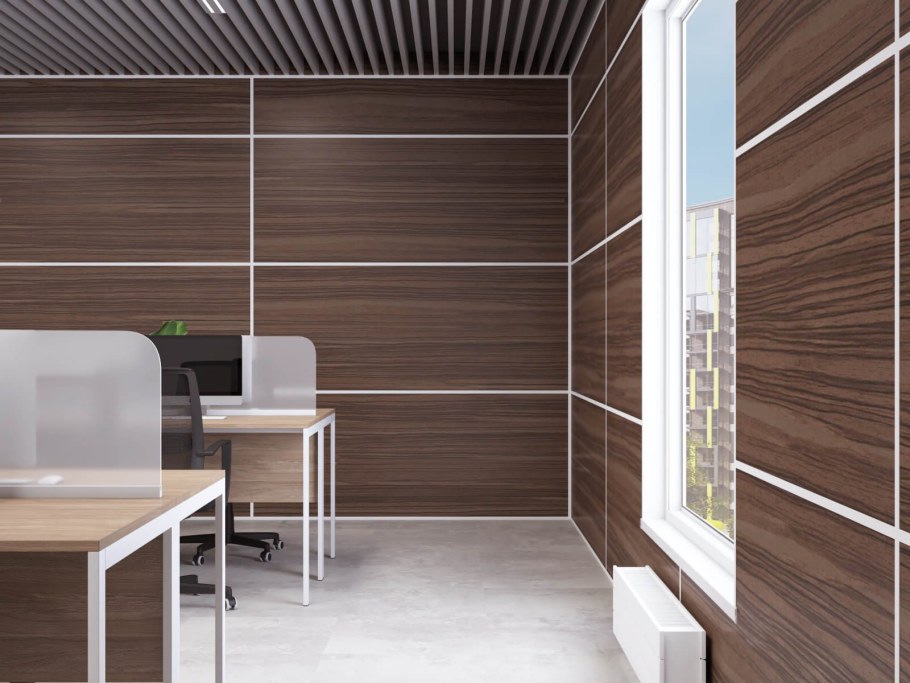 Шпонированные стеновые панели