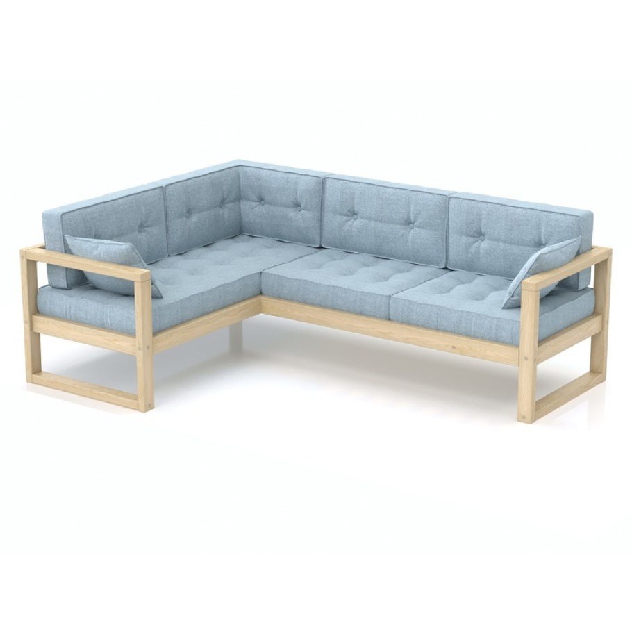 Угловой диван Астер с каркасом из массива