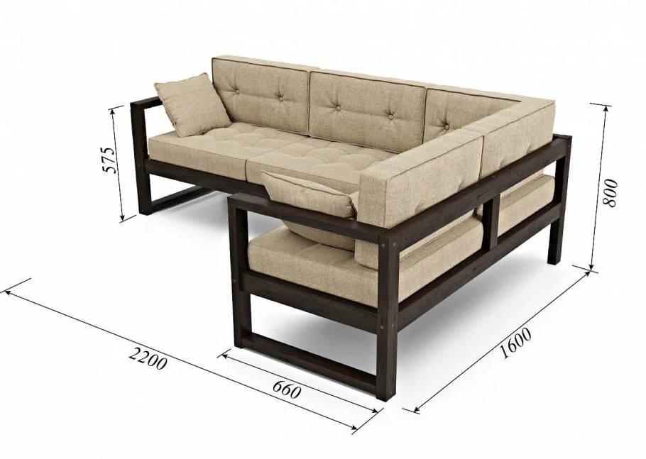 Диван Астер угловой Textile орех Gray