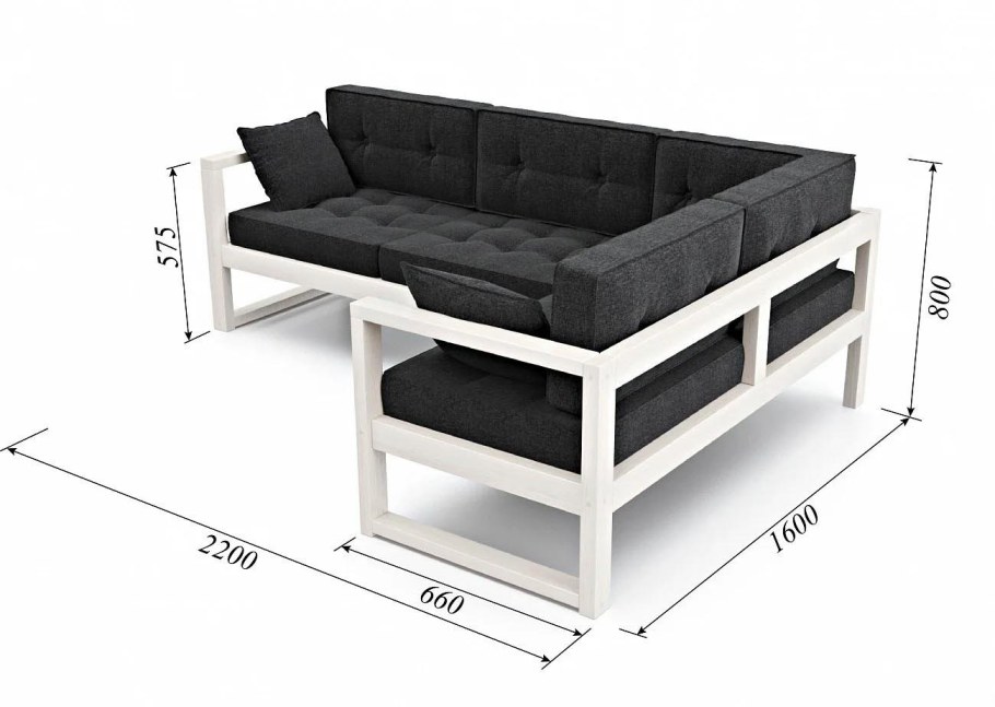 Диван угловой Астер Textile Grey