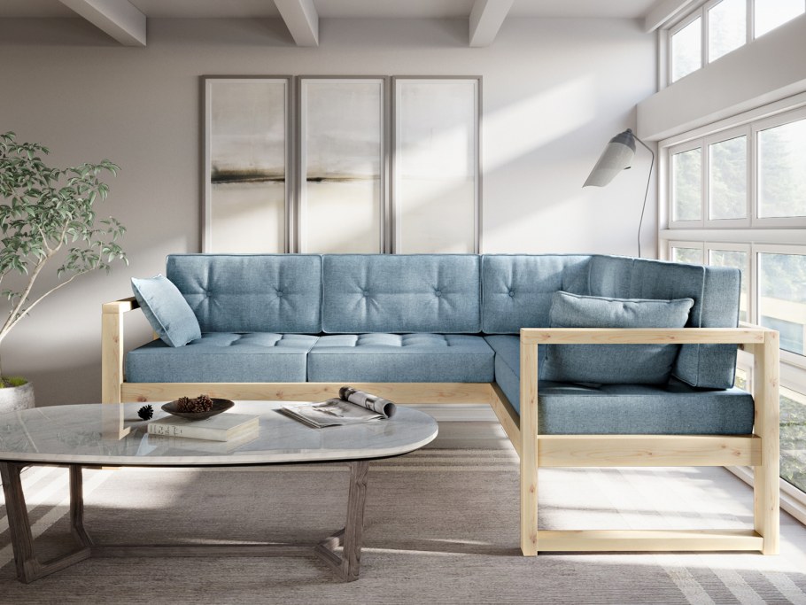 Диван угловой Астер Textile Lime