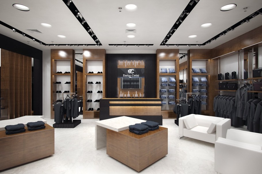 Интерьер магазина одежды