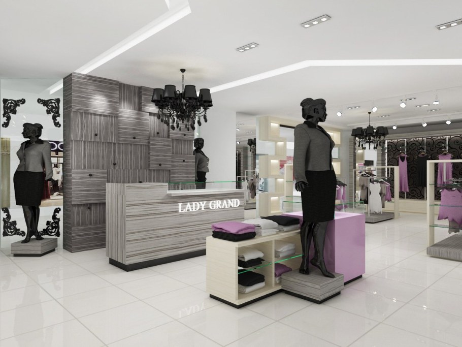 Интерьер магазина одежды