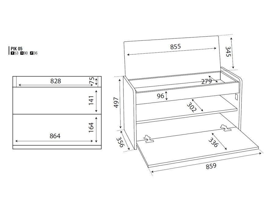 Тумба под обувь Alivio la4103.1