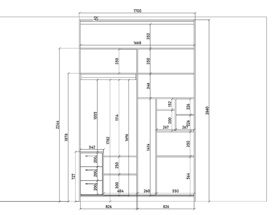 Шкаф из гипсокартона чертежи