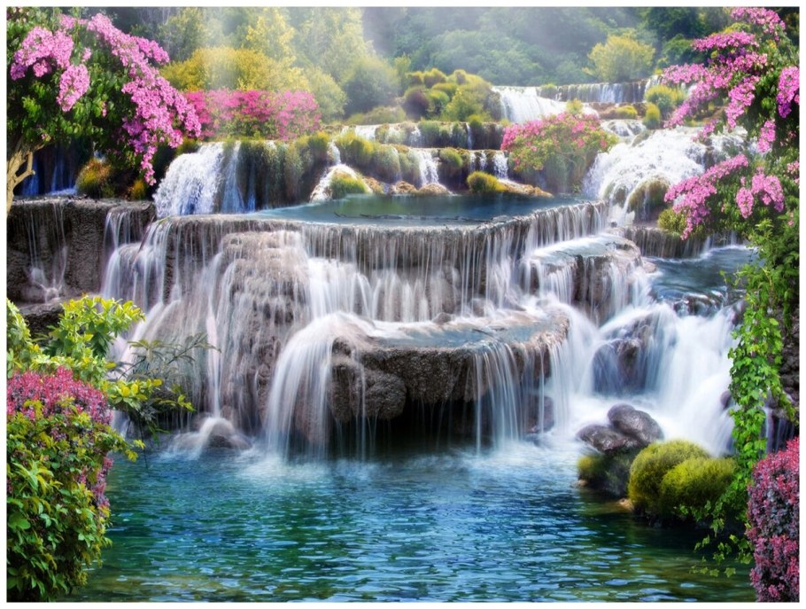 Алмазная мозаика диамонд Painting река домик горы