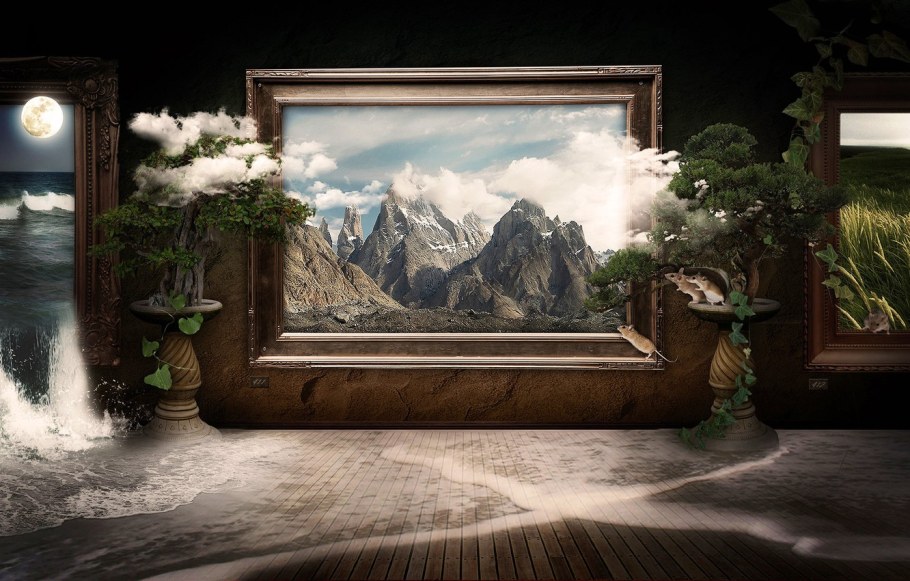 Роспись стен русский пейзаж