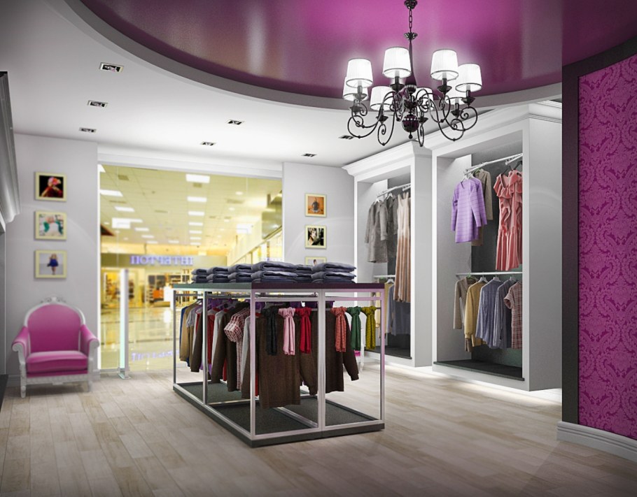 Интерьер магазина одежды