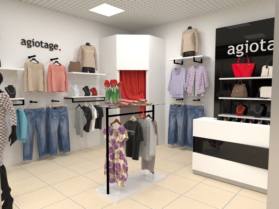 Маленький магазин женской одежды