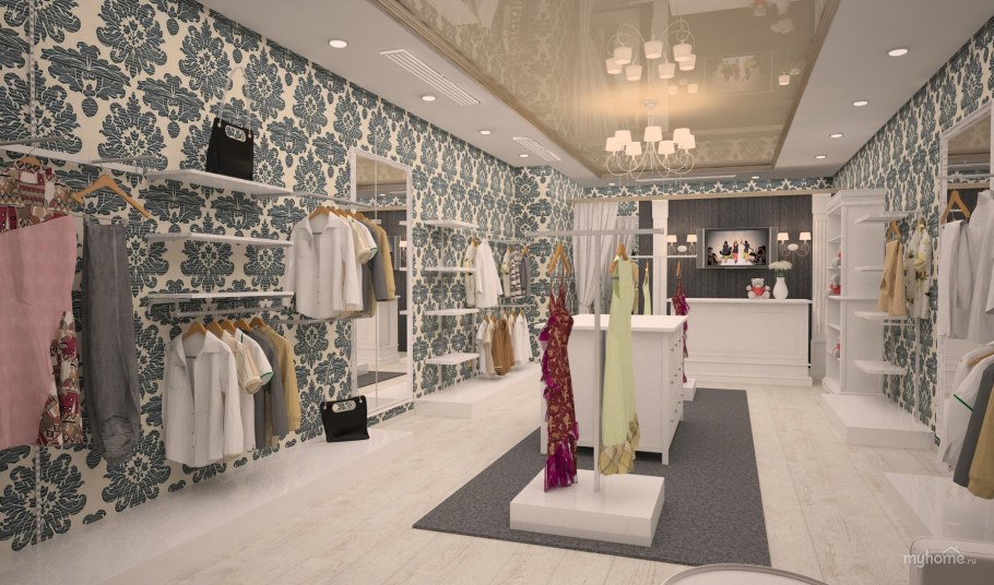 Интерьер бутика женской одежды