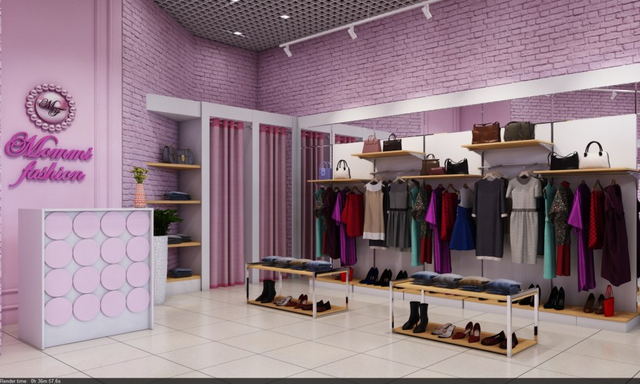 Интерьер магазина подростковой одежды