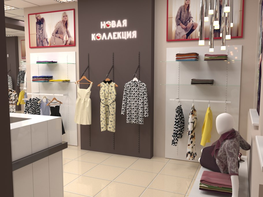 Дизайнерские решения для магазина для одежда