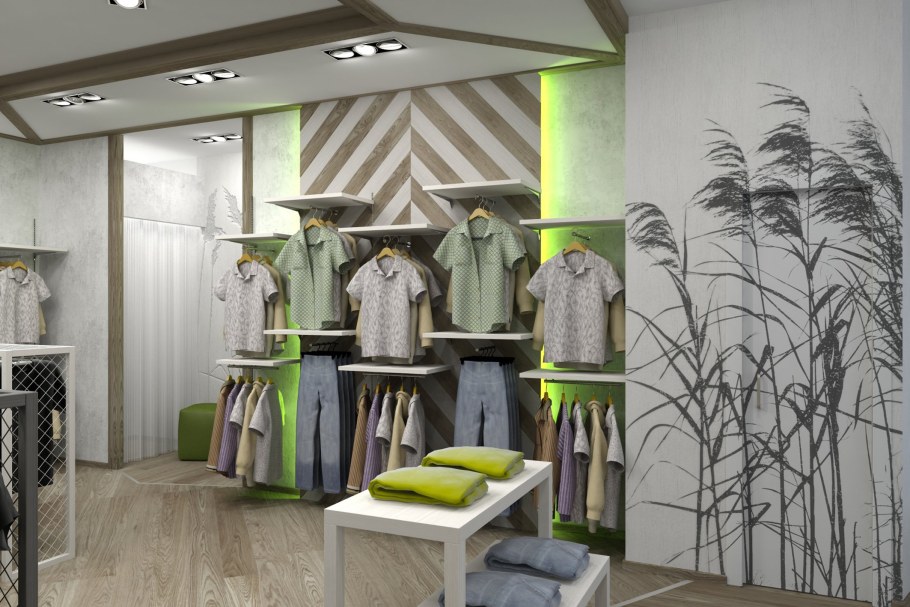 Бутик одежды интерьер
