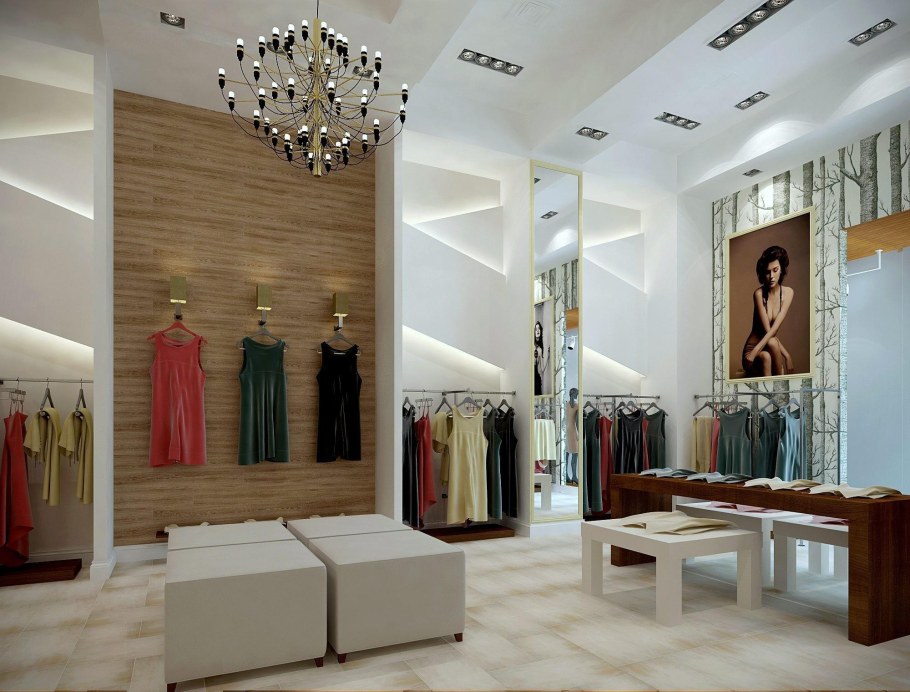 Интерьер бутика женской одежды