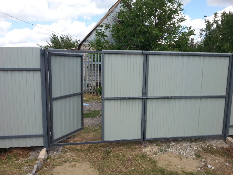 Ворота из профильной трубы 40х20 3м