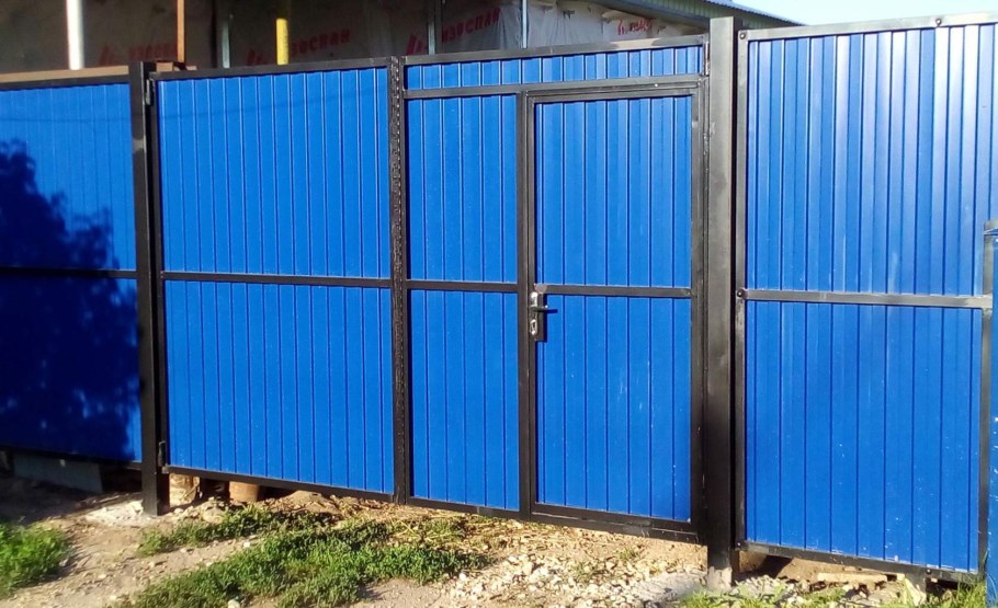 Забор из профлиста схема установки