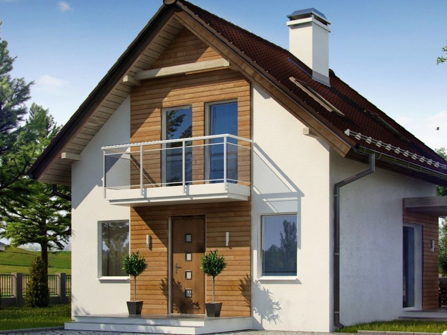 Современный мансардный дом