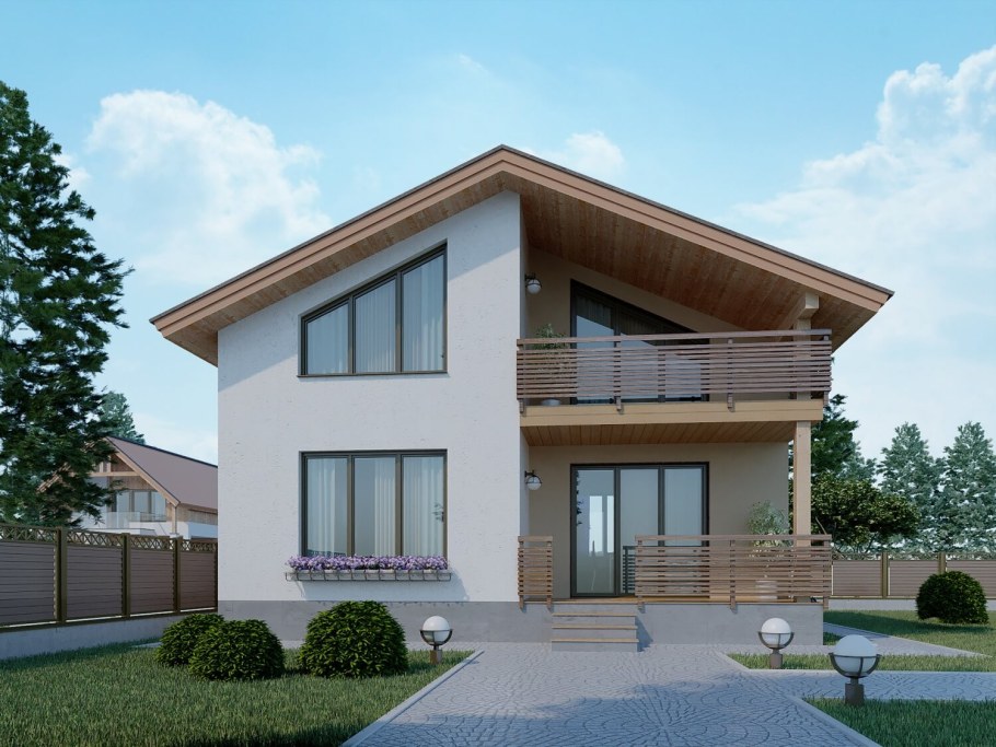 Дома в скандинавском стиле двухэтажный