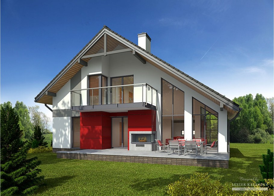 Двускатная крыша двухэтажного дома