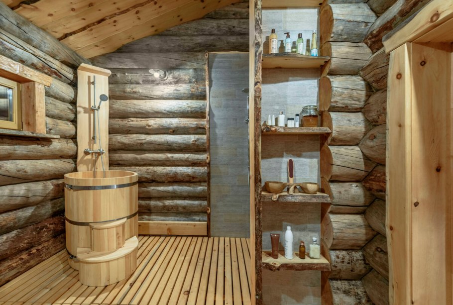 Баня внутри помывочная