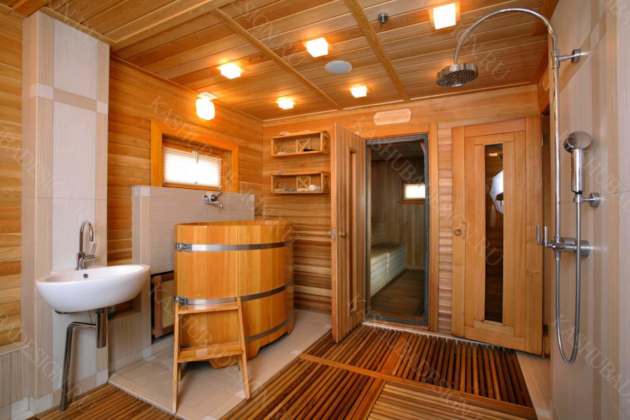 Душевая кабина в бане