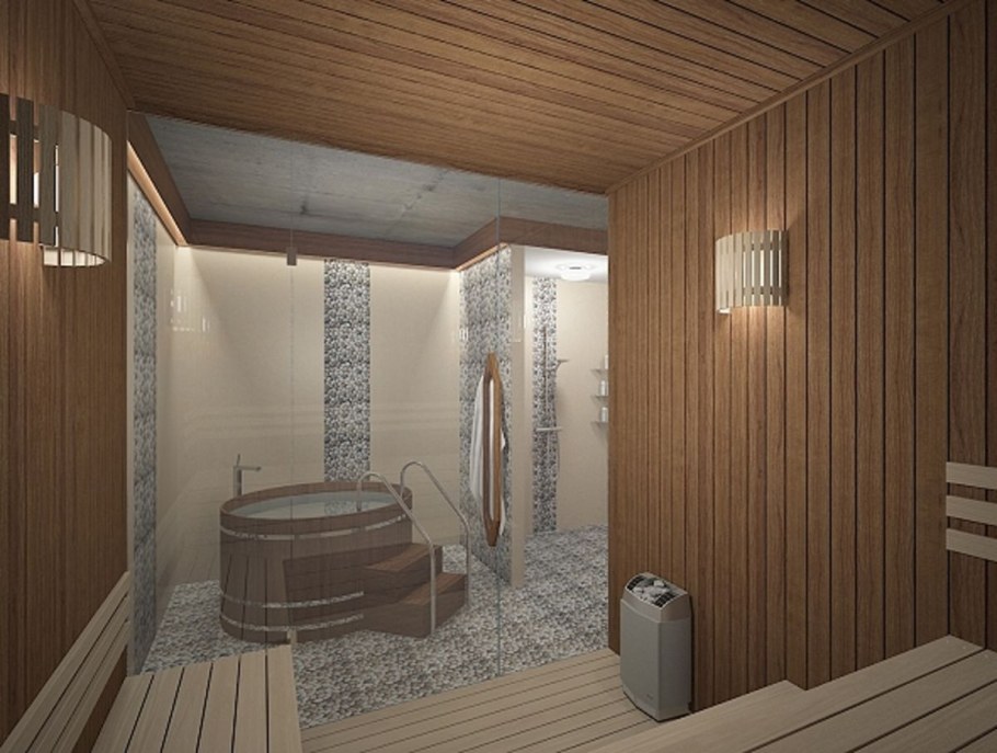 Баня с туалетом и душем