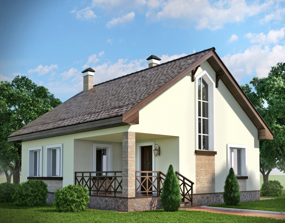 Двухквартирный одноэтажный дом план фасад разрез