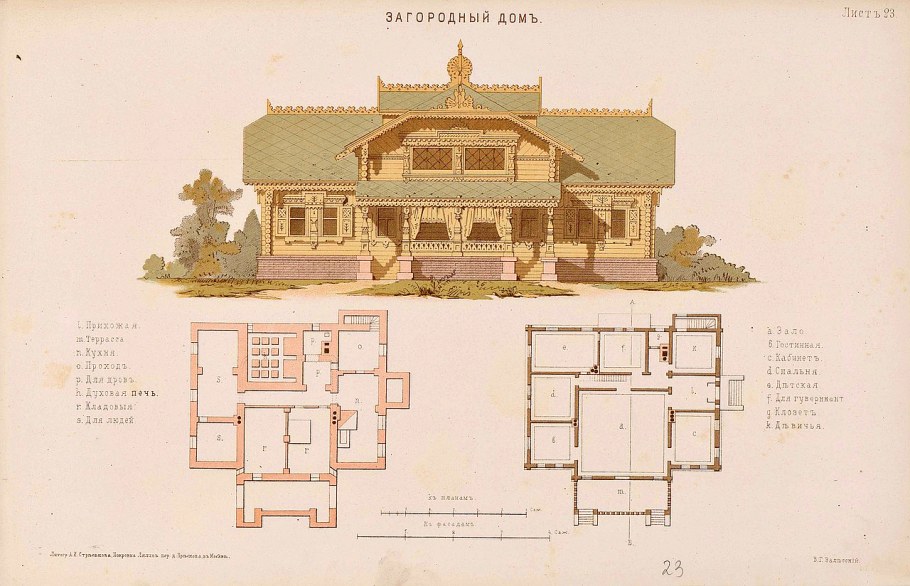Проект коттеджа планы разрезы