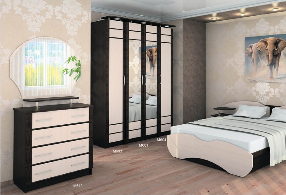 Стенка Марго-2 дуб сонома/мокко