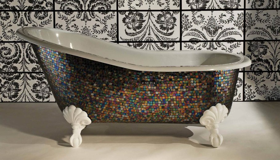 Облицовка чугунной ванны мозаикой