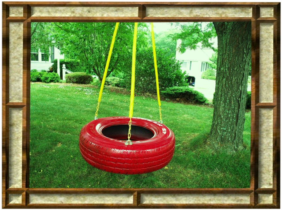 Качель детская из колеса