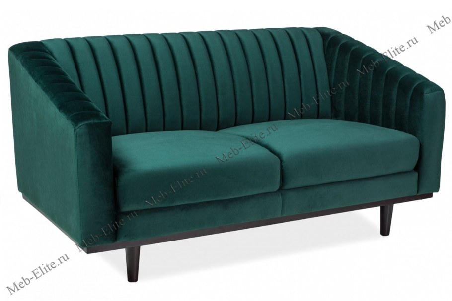Зеленый бархатный диван